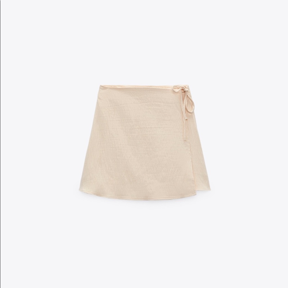 TEXTURED WEAVE WRAP SKIRT